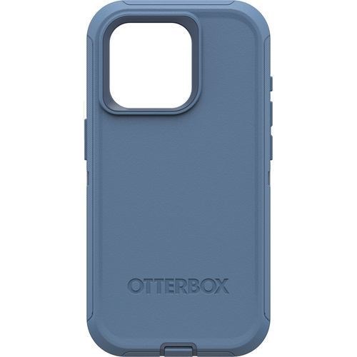 OtterBox Defender Rugged Carrying Case (Holster) Apple iPhone 15 Pro Smartphone - Baby Blue