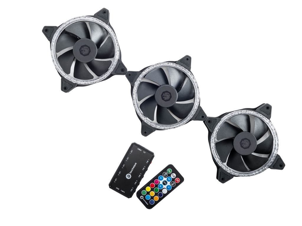 Bitspower Bpta-Ntx1218d3 Computer Cooling System Computer Case Fan 12 CM Black 3 PC[S] (Bitspower Touchaqua Notos Xtal 120 Digital RGB 1800RPM Fan Triple Pack- 120MM)