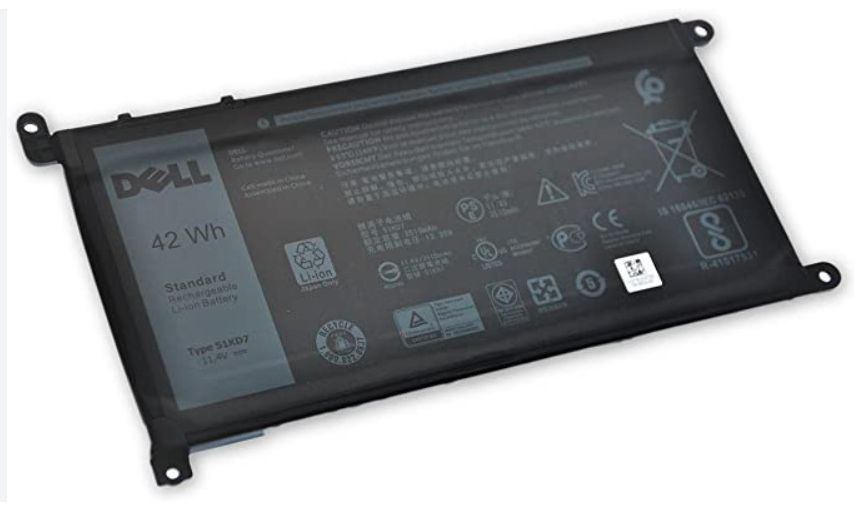 Dell Battery 42WHR 3Cell - Lithium-Ion - Warranty: 6M