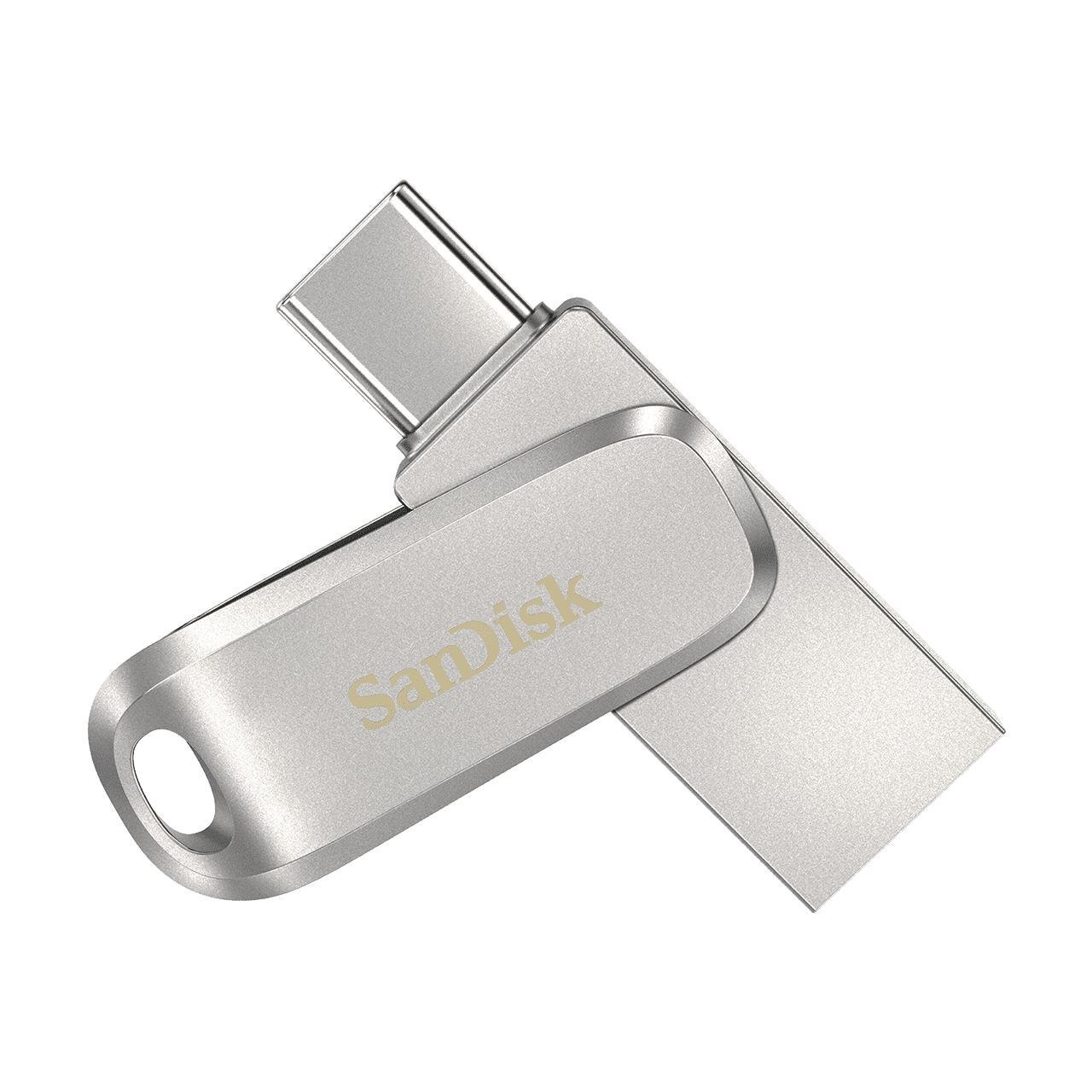 SanDisk Ultra Dual Drive Luxe Usb Flash Drive 32 GB Usb Type-A / Usb Type-C 3.2 Gen 1 [3.1 Gen 1] Stainless Steel (SanDisk Ultra Dual Drive Luxe - Usb Flash Drive - 32 GB - Usb 3.1 Gen 1 / Usb-C)
