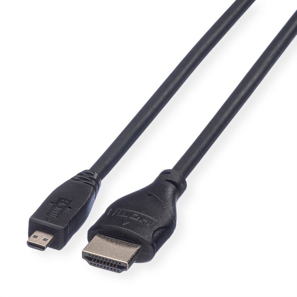 Roline Hdmi High Speed Cable + Ethernet A - D M/M 2 M (Hdmi High Speed Cable + - Ethernet A - D M/M 2 M - Warranty: 12M)