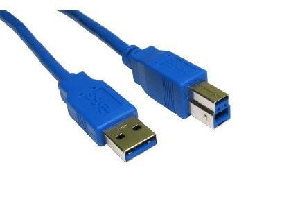 Cables Direct Usb3-802Bl Usb Cable 2 M Usb 3.2 Gen 1 [3.1 Gen 1] Usb A Usb B Blue (2M Usb 5Gbps Type A [M] To Type B [M] Data Cable - Blue)