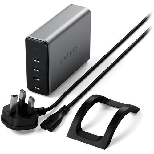 Satechi St-Uc165gm-Uk Mobile Device Charger Black Grey Indoor (Satechi 165W Usb-C 4 Port PD Charger)