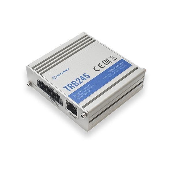 Teltonika TRB245 Gateway/Controller 10 100 Mbit/S (TRB245 Industrial Rugged Lte - Gateway TRB245000000 150 - MPPS SNMP TCP Udp IPv4 IPv6 Icmp NTP DNS HTTP HTTPS FTP SMTP SSL - Warranty: