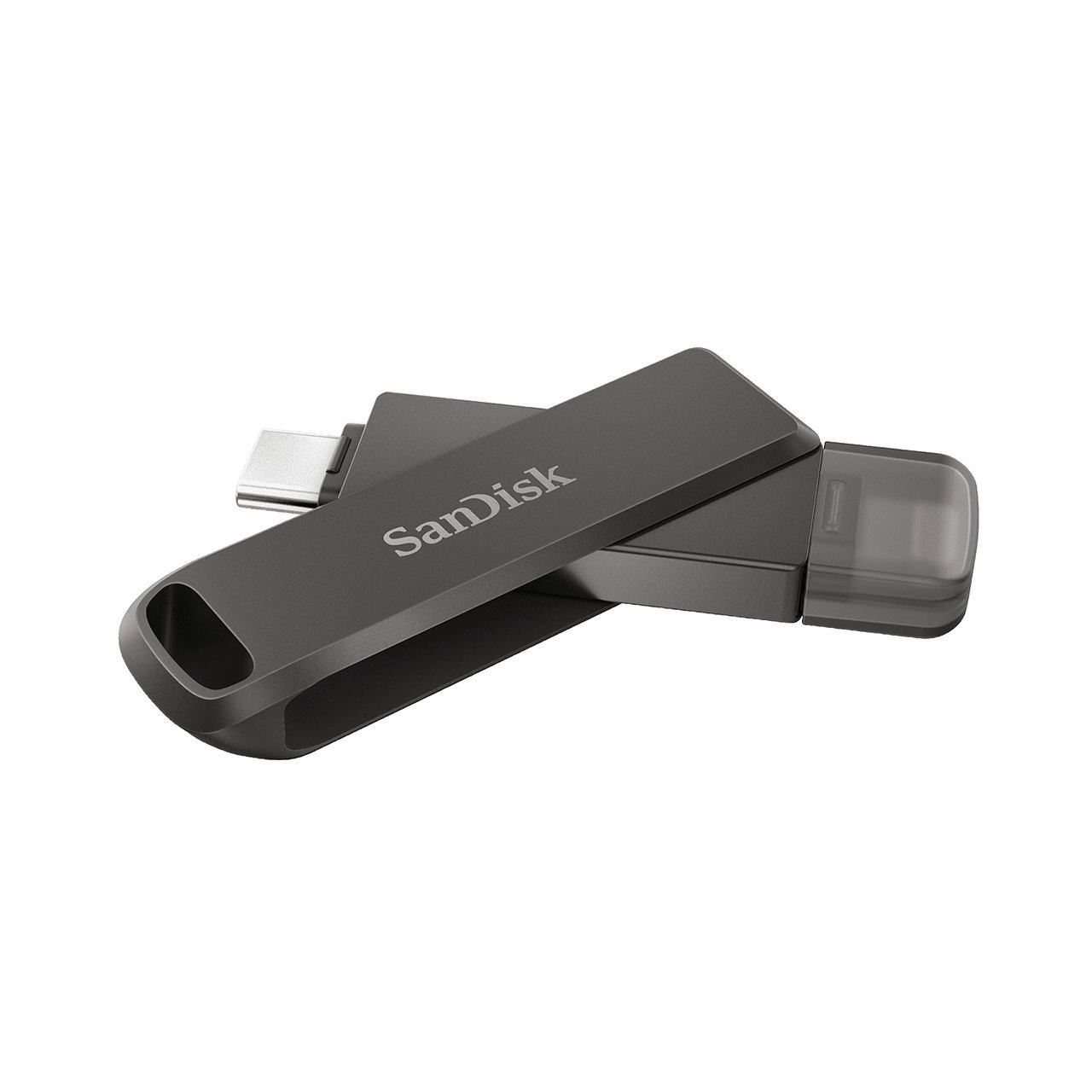 SanDisk iXpand Usb Flash Drive 64 GB Usb Type-C / Lightning 3.2 Gen 1 [3.1 Gen 1] Black (SanDisk iXpand Luxe - Usb Flash Drive - 64 GB - Usb-C / Lightning)
