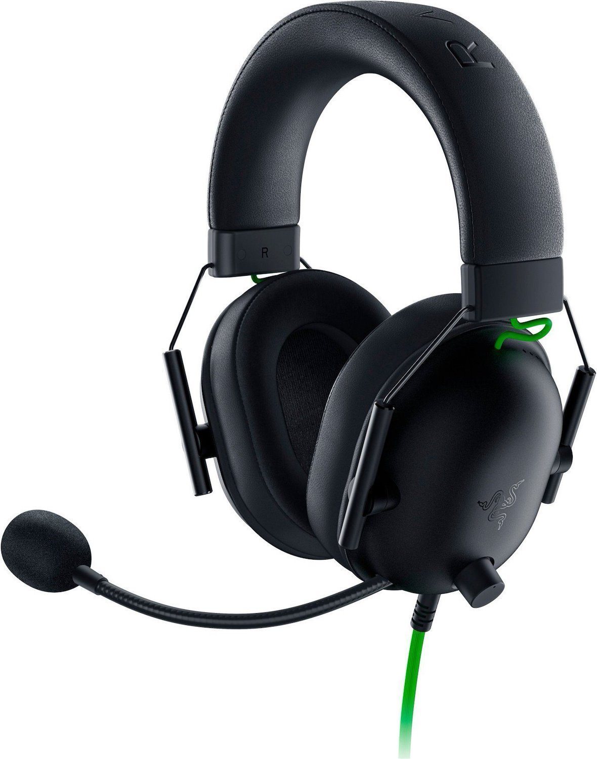 Razer Blackshark V2 X Headset Wired Head-Band Gaming Black Green (Razer Blackshark V2 X 7.1 Usb HS Black)