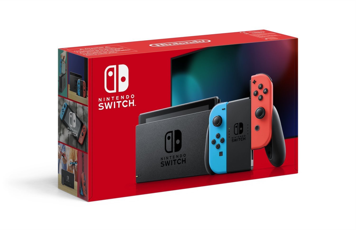 Nintendo Switch Portable Game Console 15.8 CM [6.2] 32 GB Touchscreen Wi-Fi Blue Grey Red (Switch 1.1 [Neon Red/Blue])