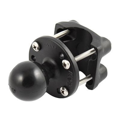 Ram Mounts Half Rail Clamp Ball Base For 1-1.25 Rails (Unpkd Ram 1Inch- 1 1/4Inch - Square Rail Adapter - Warranty: 1188M)