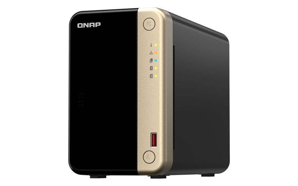 Qnap TS-264 Nas Tower Ethernet Lan Black Gold N5095 (Qnap TS-264-8G/16TB N300)