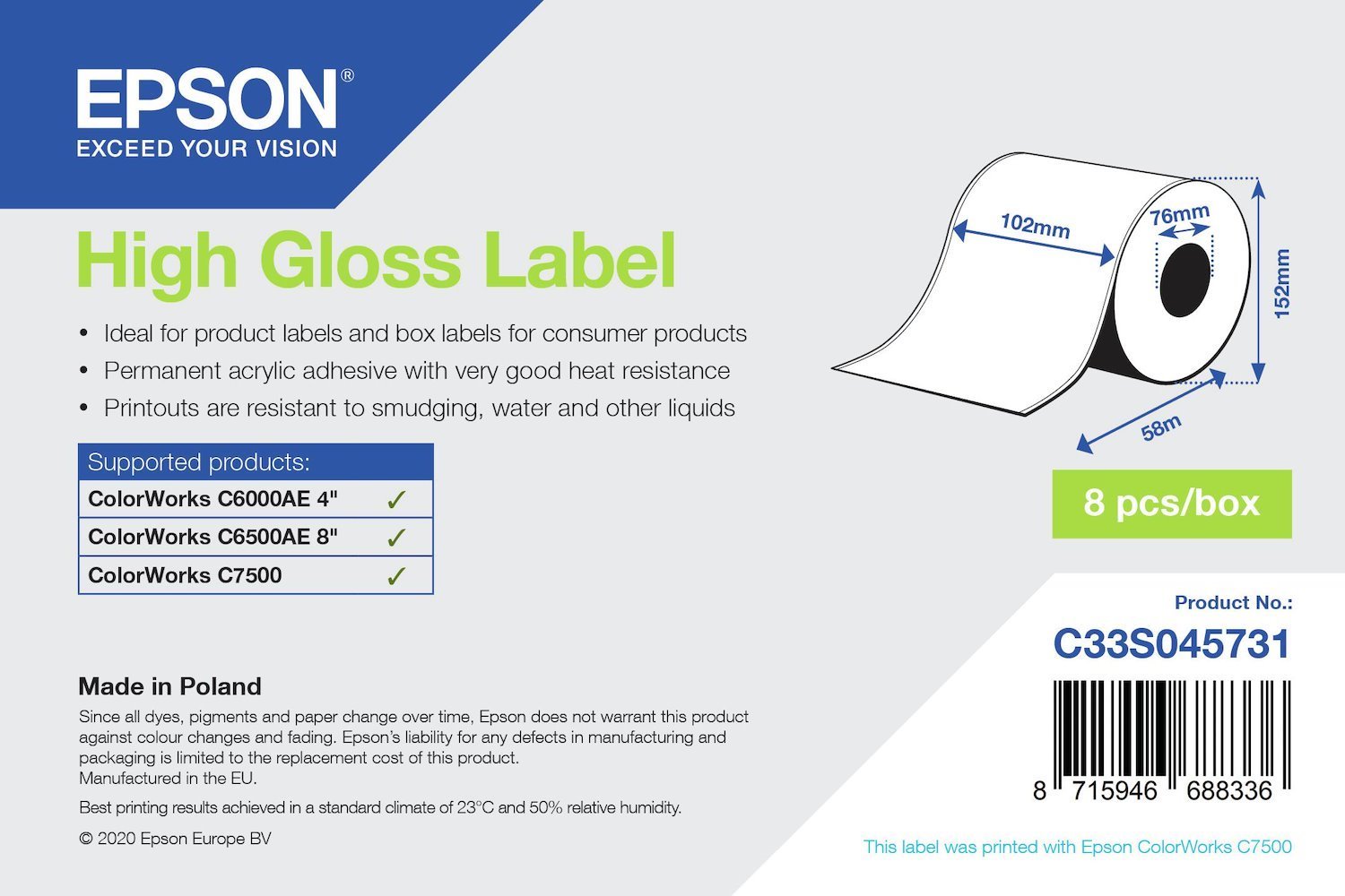 Epson Multipurpose Label