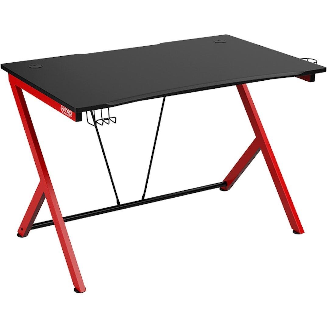 Nitro Concepts NC-GP-DK-010 Computer Desk (Nitro Concepts D12 Gaming Desk - Black/Red)