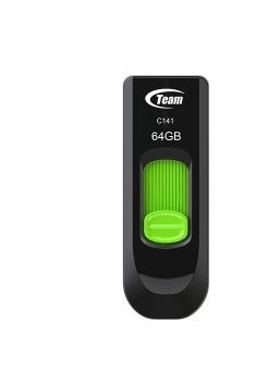 Team Group C141 Usb Flash Drive 64 GB Usb Type-A 2.0 Black Green (Team C141 64GB Usb 2.0 Green Usb Flash Drive)