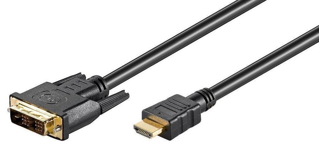 Microconnect Hdmi - Dvi-D [5M] Black (Hdmi 19 - Dvi-D 18+1 5M M-M - Resolution : HDTV Up To - 1080P Gold-Plated Connectors - Warranty: 300M)