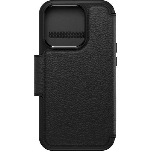 OtterBox Strada Carrying Case (Folio) Apple iPhone 15 Pro Smartphone, Card, Cash - Shadow Black