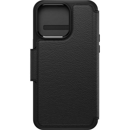 OtterBox Strada Carrying Case (Folio) Apple iPhone 15 Pro Max Smartphone, Cash, Card - Shadow Black