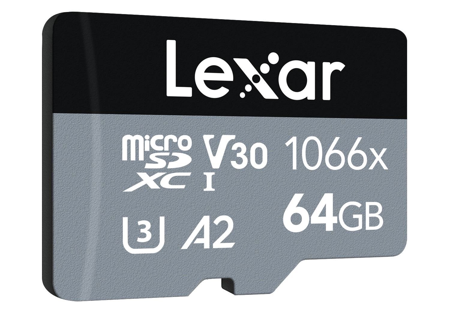 Lexar Professional 1066X microSDXC Uhs-I Cards Silver Series 64 GB Class 10 (64GB Lexar High-Performance 1066X Uhs-I microSDXC Card)