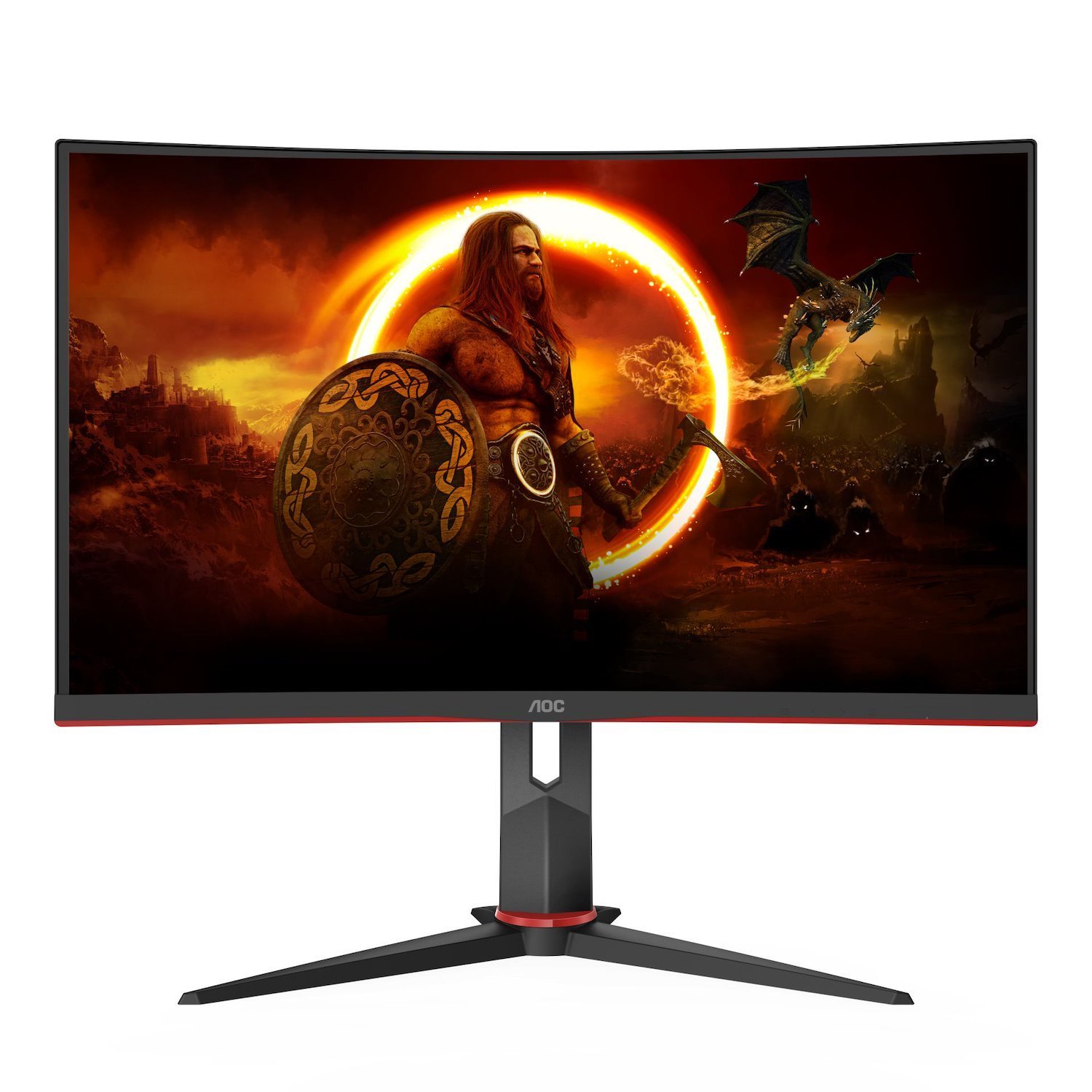 Aoc CQ27G2S/BK Computer Monitor 68.6 CM [27] 2560 X 1440 Pixels Quad HD Black Red (Aoc Gaming CQ27G2S/BK - Led Monitor - Gaming - Curved - 27 - 2560 X 1440 QHD @ 165 HZ - Va - 250 CD/M² - 4000:1 - HD