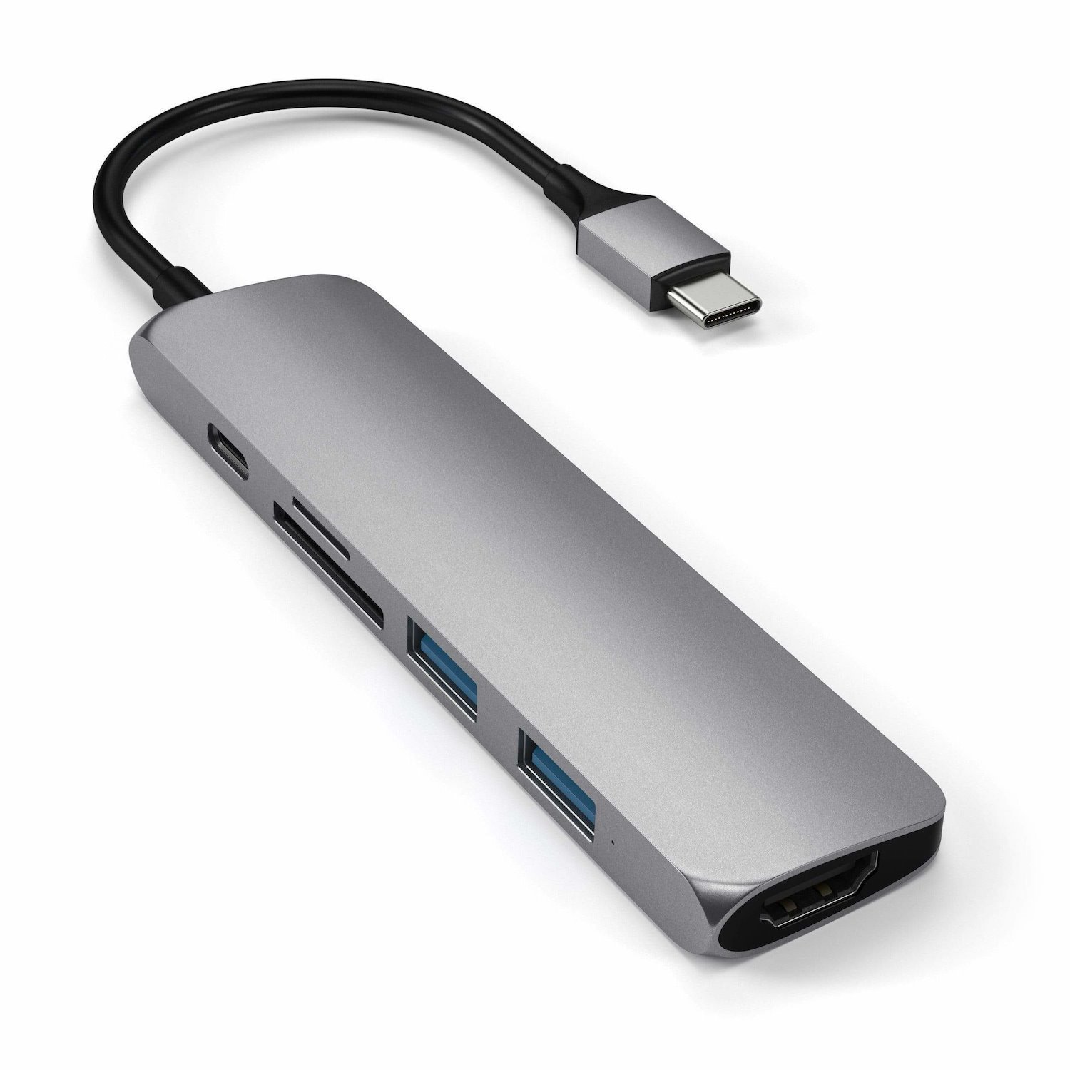 Satechi St-Scma2m Laptop Dock/Port Replicator Usb 3.2 Gen 1 [3.1 Gen 1] Type-C Silver (Satechi Type-C Slim Multi Adapter V2)