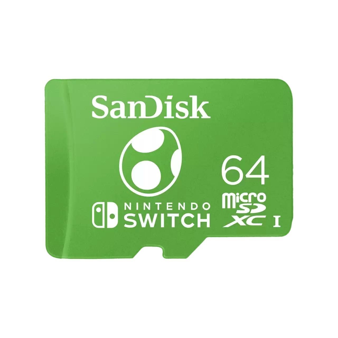 SanDisk Sdsqxao-064G-Gn6zn Memory Card 64 GB MicroSDXC Uhs-I (Microsdxc Uhs-I Card F/Nintendo - Switch Yosi Edition 64GB)