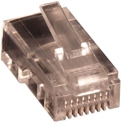 Lanview LVN125432 Wire Connector RJ45 Transparent (RJ45 Utp Plug Cat5e For Awg - 24-26 Solid Conductor 10PCS. - Warranty: 300M)