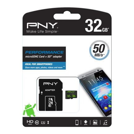 PNY Performance 32 GB Class 10/UHS-I microSDHC