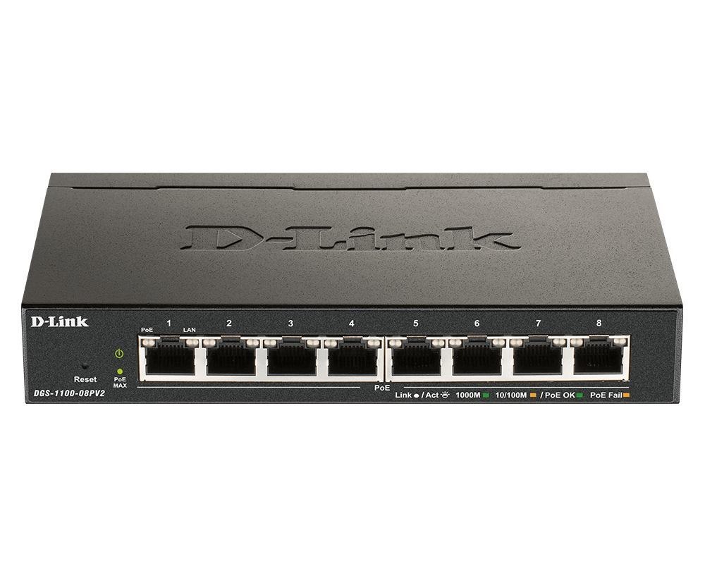 D-Link DGS-1100 DGS-1100-08PV2 8 Ports Manageable Ethernet Switch - Gigabit Ethernet - 1000Base-T