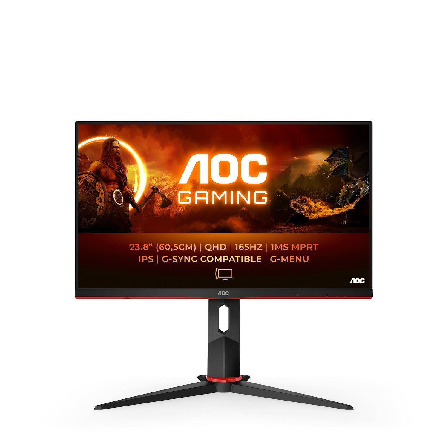 AOC Q24G2A 24" Class WQHD LCD Monitor - 16:9