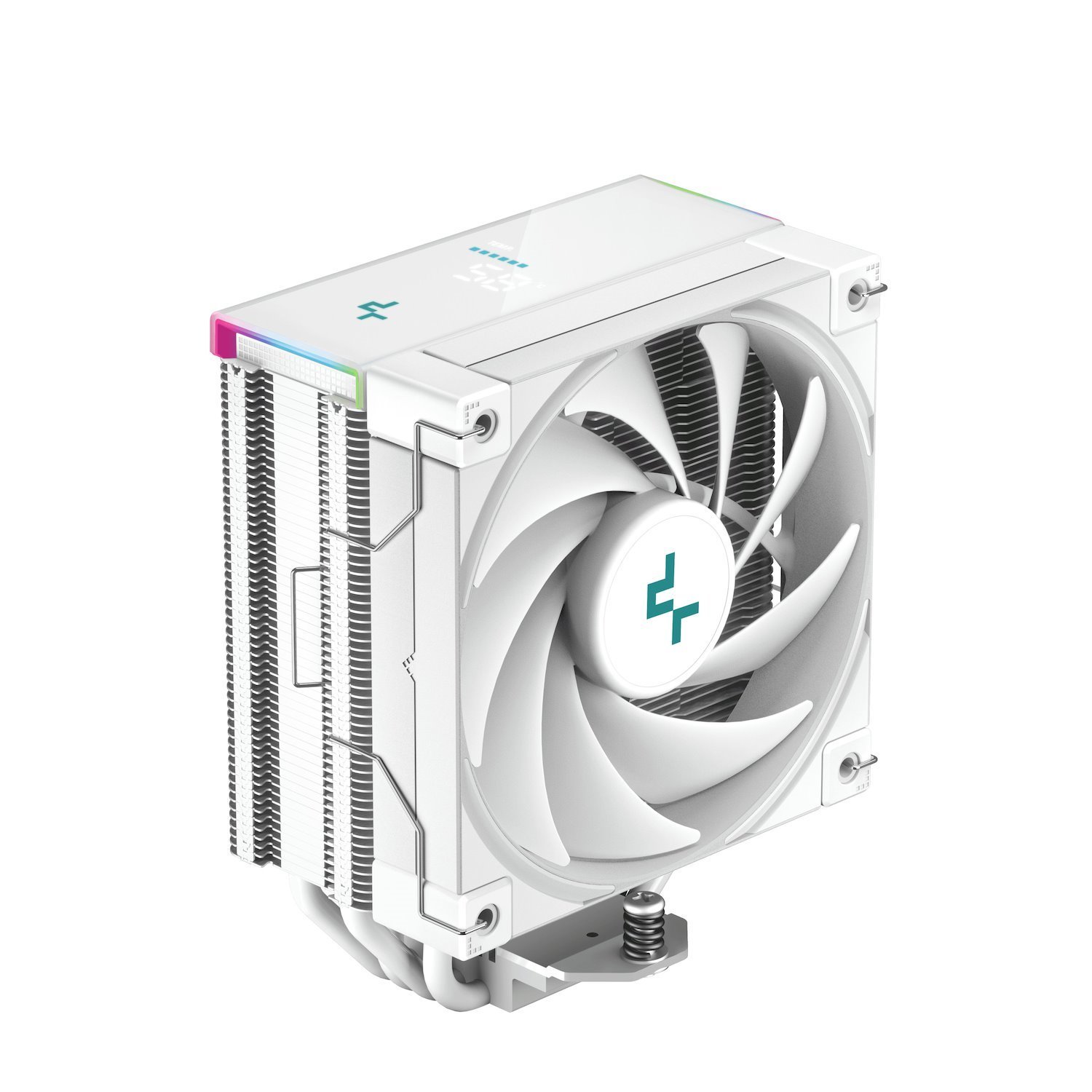 DeepCool Ak400 Digital WH Processor Air Cooler 12 CM White 1 PC[S] (DeepCool Ak400 Digital Cpu Cooler White 1X 120MM Fan Single Tower Argb 4X Direct Touch Copper Heatpipes Intel/AMD)