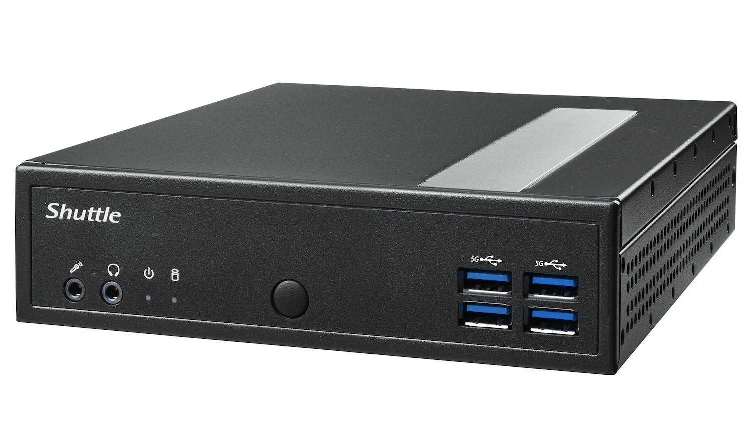 Shuttle XPC Slim Barebone DL30N Intel N100 1X DDR5 2X Lan [2X 2.5Gbit] 2xCOM 1xHDMI 1xDP 1X Vga Fanless 24/7 Permanent Operation (DL30N N100 65W Ext. - Hdmi Display-Port Com-Port GLN)