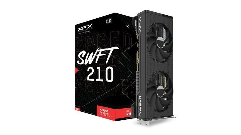 XFX Speedster SWFT 210 Radeon RX 7600 XT Amd 16 GB GDDR6 (XFX RX7600 XT Speedster SWFT210 16GB DDR6 Hdmi 3 DP 2755MHz Clock)