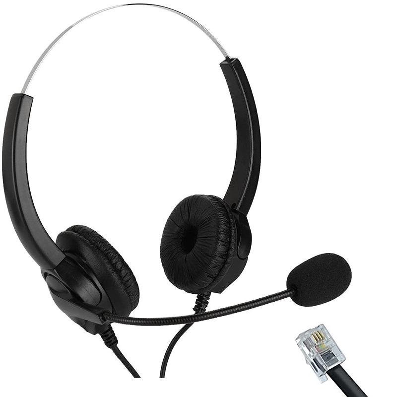 Edis Ec147 Headphones/Headset Wired Head-Band Office/Call Center Black (Edis Headset RJ9 Double)