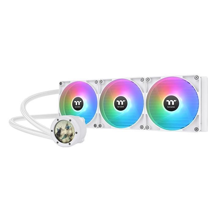 Thermaltake TH420 V2 Ultra Argb Processor Hybrid Cooler White 1 PC[S] (TH420 V2 Ultra Argb SYNC Cpu Liquid Cooler Snow Edition/All-In-One Liquid Cooling System/Water Block 2.1In LCD/Fan 140*3/PWM 500~