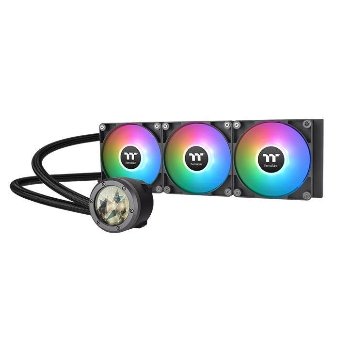 Thermaltake TH360 V2 Ultra Processor All-In-One Liquid Cooler 12 CM Black (TH360 V2 Ultra Argb SYNC Cpu Liquid Cooler/All-In-One Liquid Cooling System/Water Block 2.1In LCD/Fan 120*3/PWM 500~2000 RPM/