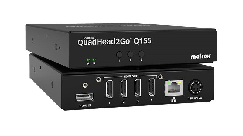 Matrox QuadHead2Go Q155 Multi-Monitor Controller Appliance / Q2G-H4K (Matrox QuadHead2Go 4K Video Wall Appliance 4 X Hdmi Hdmi In)