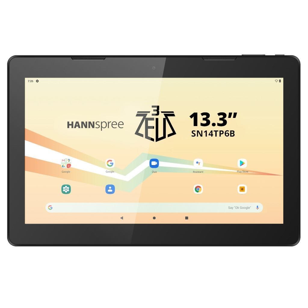 HANNspree Pad Zeus 3 Mediatek 128 GB 33.8 CM [13.3] 6 GB Wi-Fi 5 [802.11Ac] Black (Hannspree Pad 13.3In Zeus 3 CRT - Arm A73 800MHZ 3/32G Andr10)