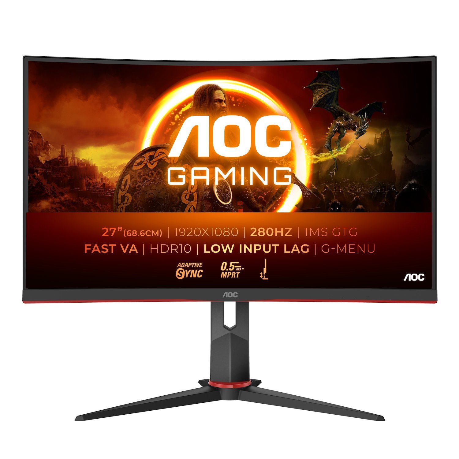 AOC C27G2Z3/BK 27" Class Full HD Gaming LCD Monitor - 16:9 - Black