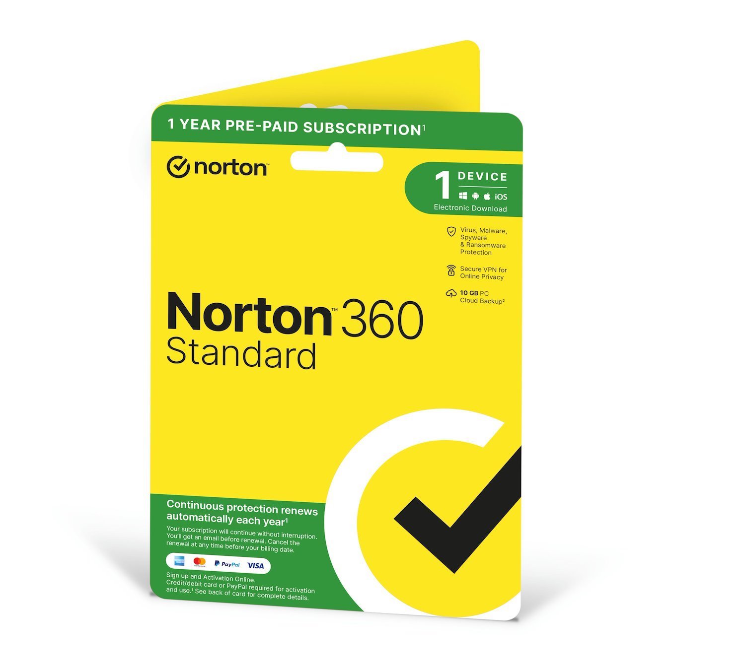 Norton 360 Standard 1 Device 12Mo (Norton 360 STD- Marks-Elec)