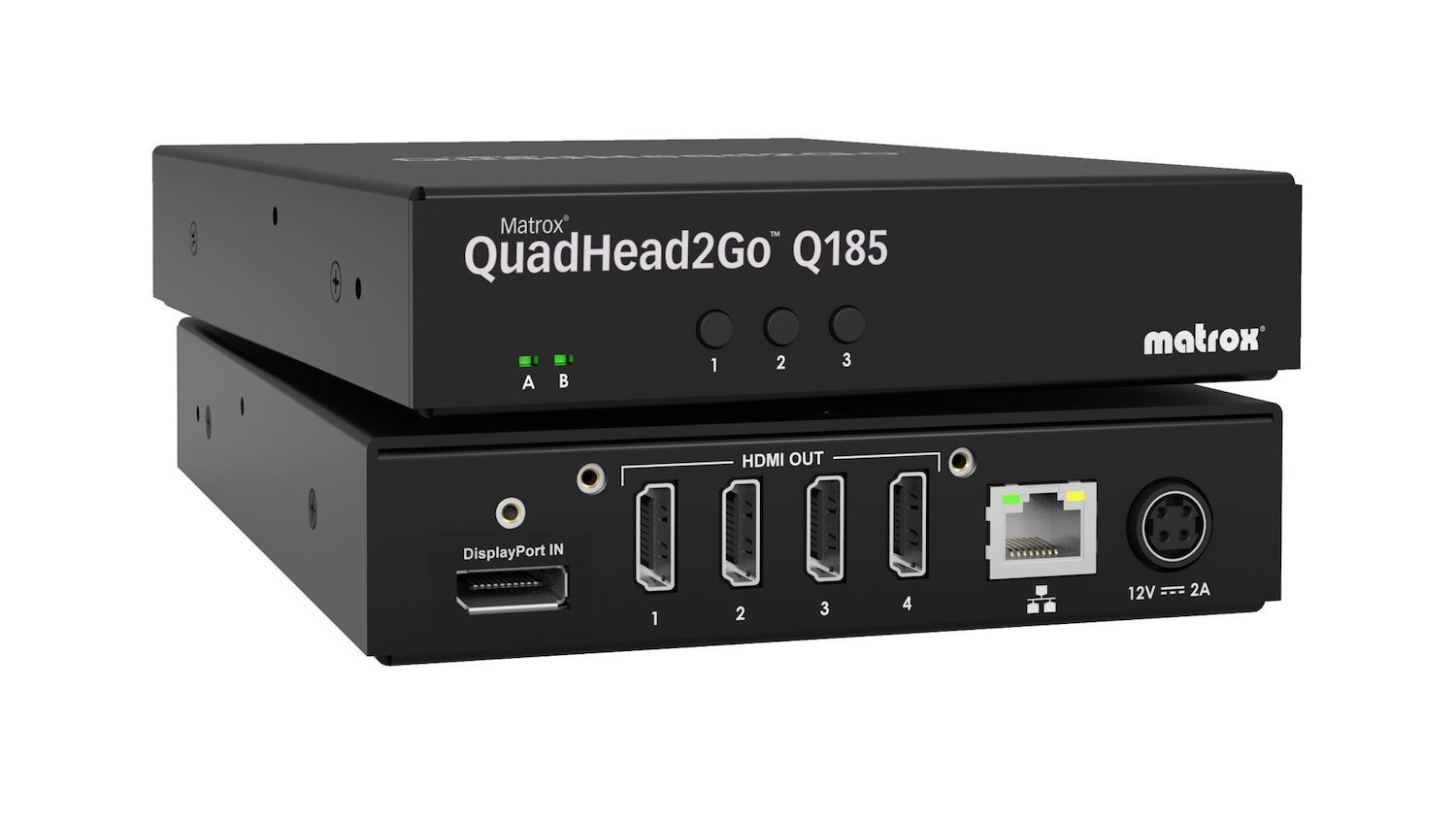 Matrox QuadHead2Go Q185 Multi-Monitor Controller Appliance / Q2G-DP4K (Matrox QuadHead2Go 4K Video Wall Appliance 4 X Hdmi - DP In)