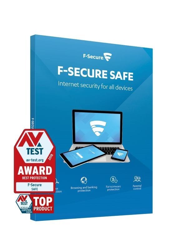 F-Secure Safe Antivirus Security Full Multilingual 1 Year[S] (F-Secure Safe Multi Internet Sec 1 YR 5 Dev Esd)