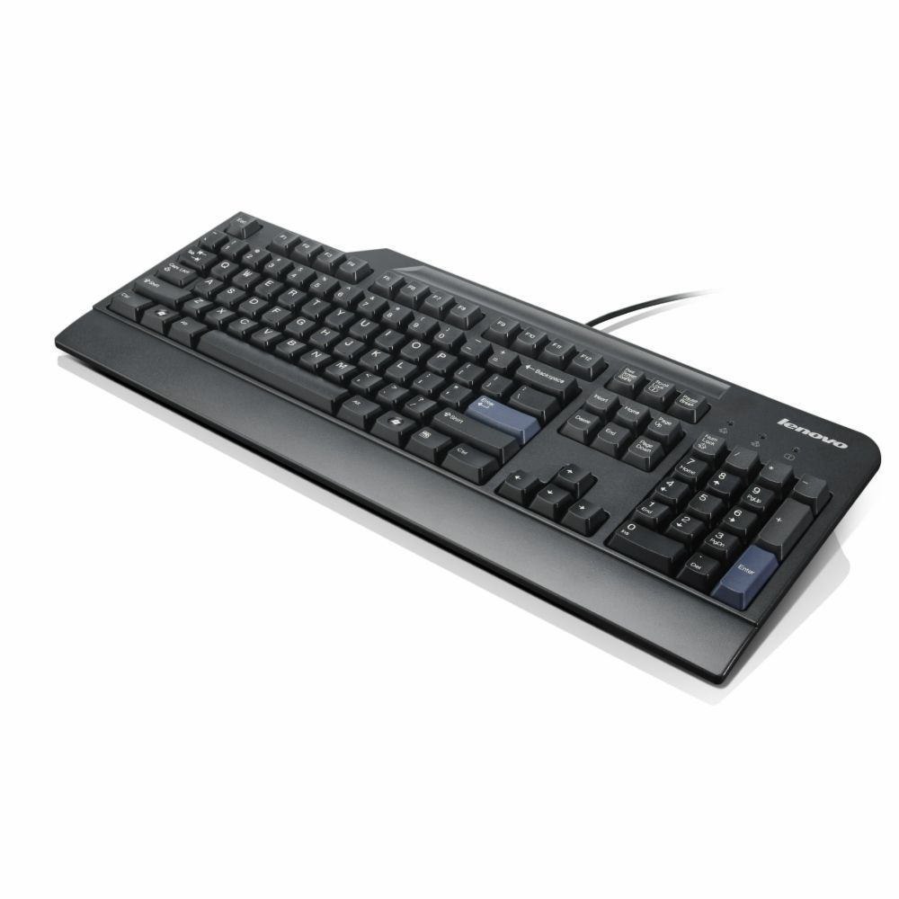 Lenovo Preferred Pro II Keyboard - Cable Connectivity - USB Interface - English (UK) - Black