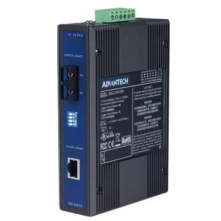 Advantech Ethernet To Single Mode Fiber - Media Converter - Warranty: 60M