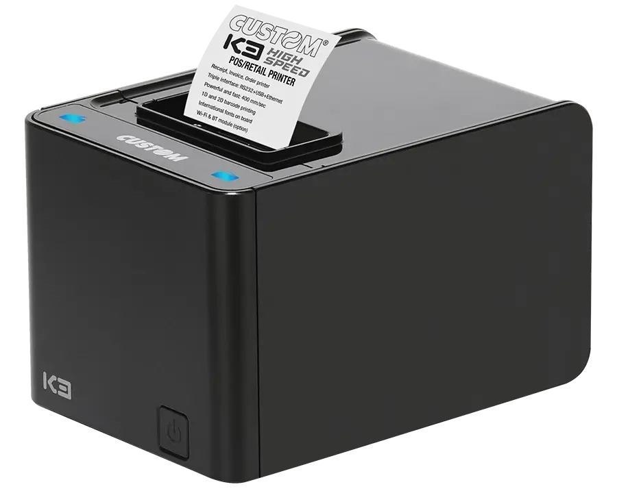 Custom K3 HS 203 X 203 Dpi Wired Thermal Pos Printer (K3 High Speed Eth Usb 232 Black - CN)