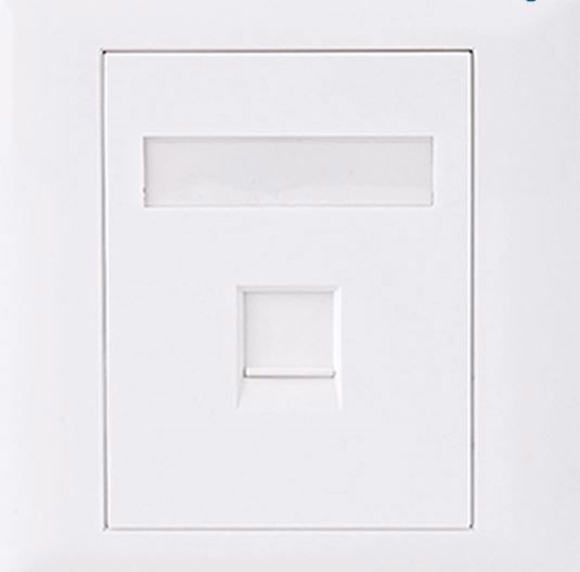 Astrotek CAT5e RJ45 Wall Face Plate 86X86MM 1 Port Socket Kit