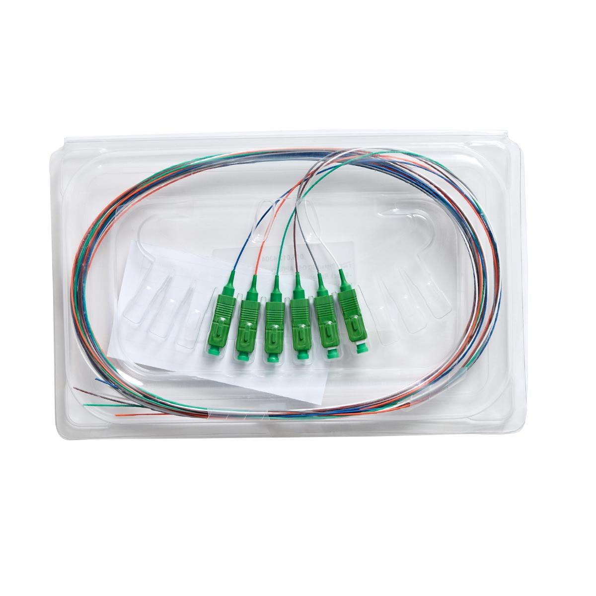 4Cabling Fibre Pigtail Sc/Apc Os1 / Os2 Singlemode 2M - 6 Pack Rainbow