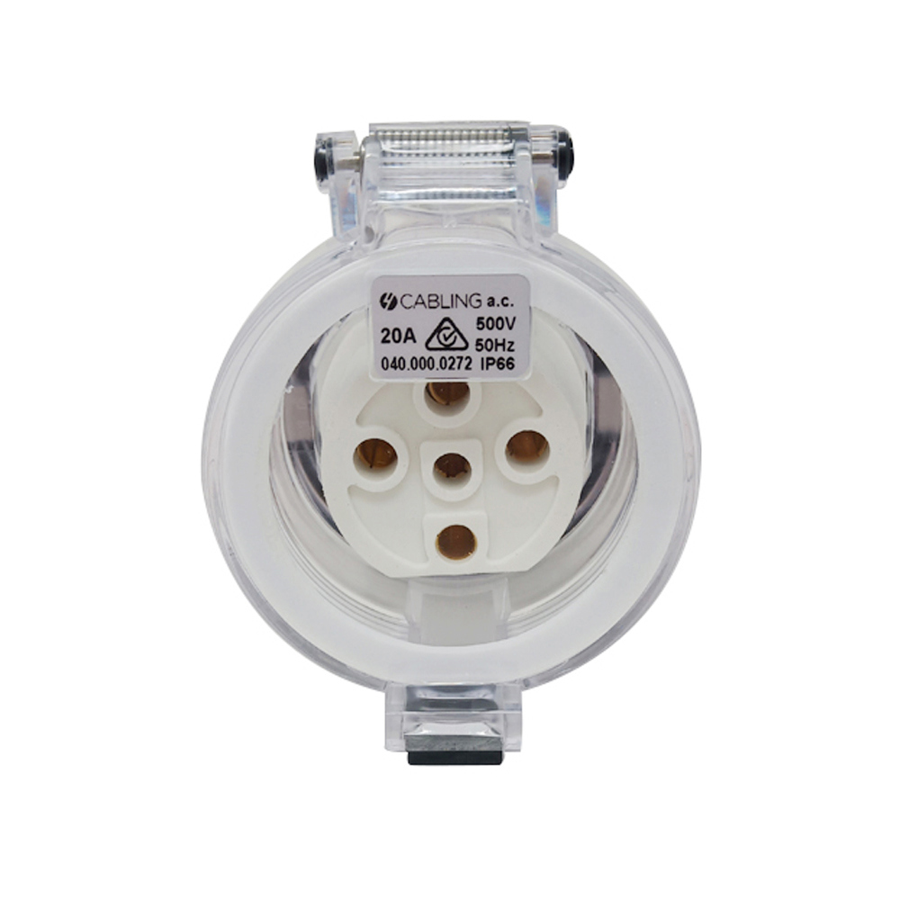 4Cabling 4C | Industrial Extension Socket 500V 5Pin 20Amp