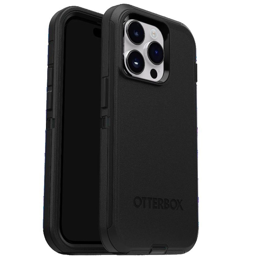 OtterBox Defender Case for Apple iPhone 15 Pro Max Smartphone - Black