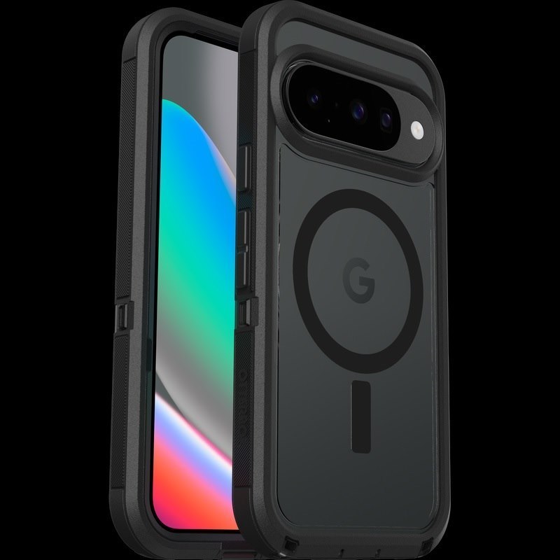 OtterBox Defender Pro XT Clear Magnets Google Pixel 10/Pixel 10 Pro Dark Side Case - Black- No Retail Packaging-(77-98258), 7 Years Warranty