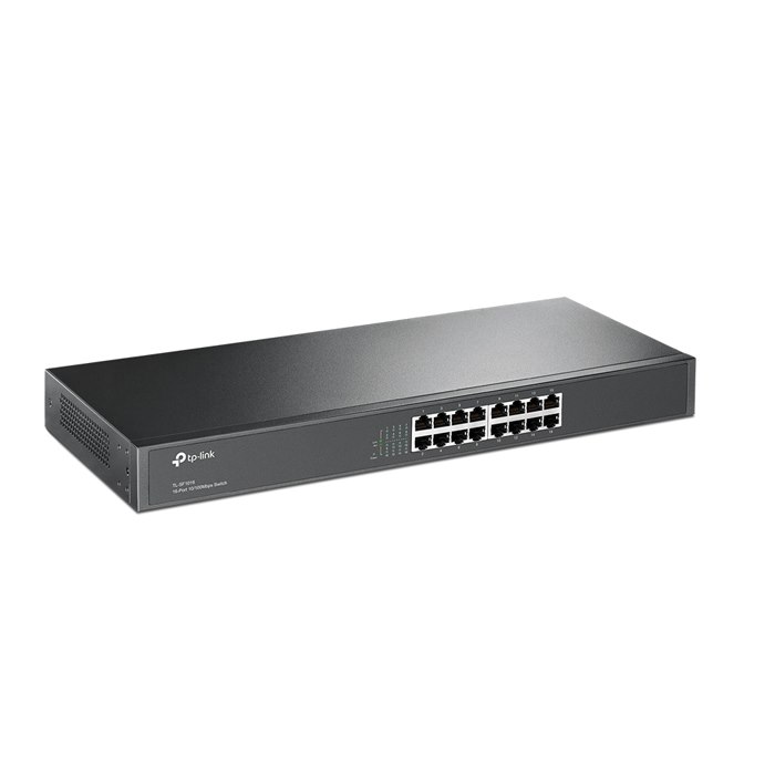 TP-Link TL-SF1016: 16-Port Unmanaged 10/100M Rackmount Ethernet Switch