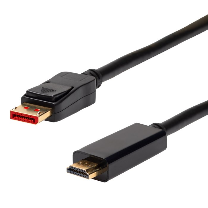 4Cabling 1M DisplayPort Male To Hdmi® Male Cable. Supports 4K@60Hz As Specified In Hdmi 2.0