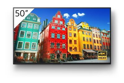 Sony 50 4K Ultra HD HDR Bravia Pro Display 3YR Commercial WRTY